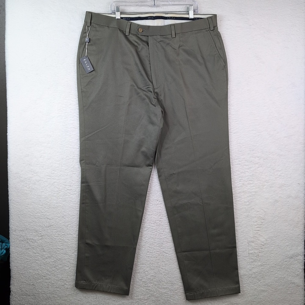 Ralph Ralph Lauren Wrinkle Resistant Flat Front Pants Men's‎ 42x32 Toupe NWT